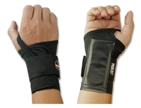 ProFlex 4000 Wrist Support Open-Center Stay Single Strap, Black, 7 to 8 Inch, Large, Right Hand - Image 1