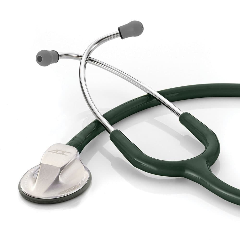 ADC Adscope Platinum Clinician Stethoscope, Dark Green - Image 1