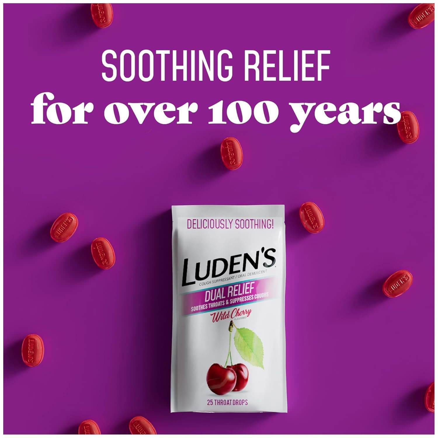 Luden's Dual Relief Cough Drops, Wild Cherry - 25 Count - Image 5