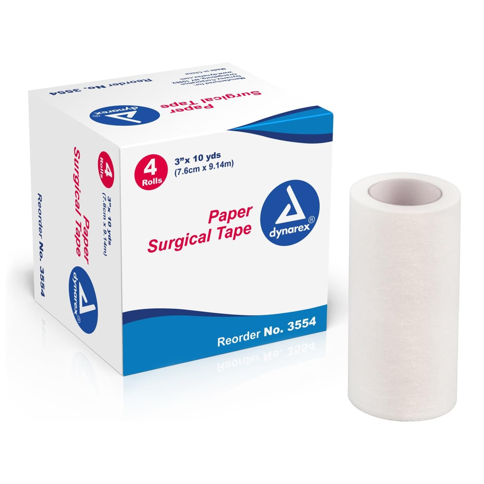 Dynarex Surgical Paper Tape 3" x 10 yards - Package of 4