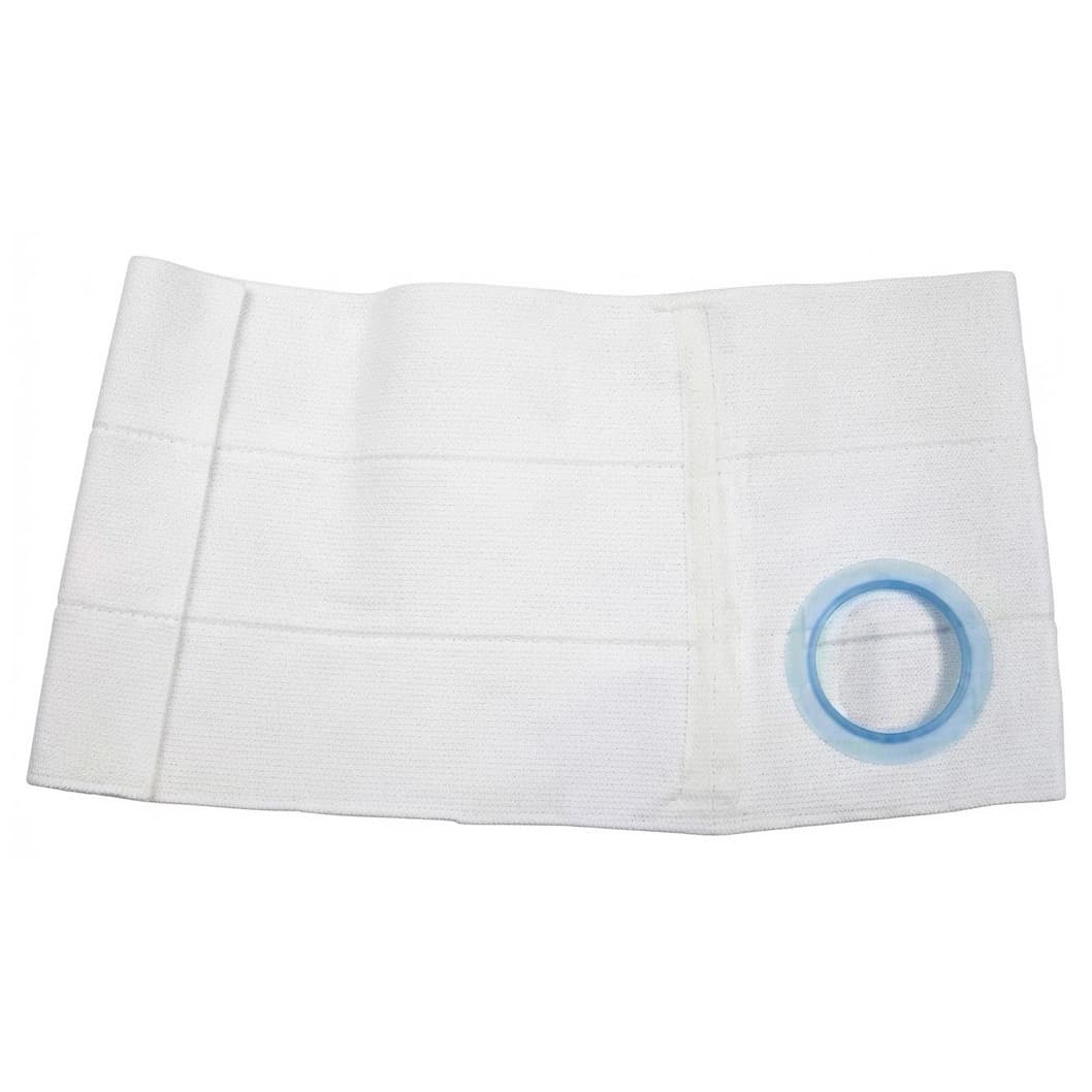 Nu-Hope 9" Flat panel Ostomy Support Belt Without Prolapse Flap, White, Medium - Each - Image 1