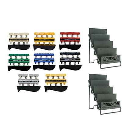 CanDo Digi-Flex Hand Exerciser, Set of 8 With Metal Rack - Image 1