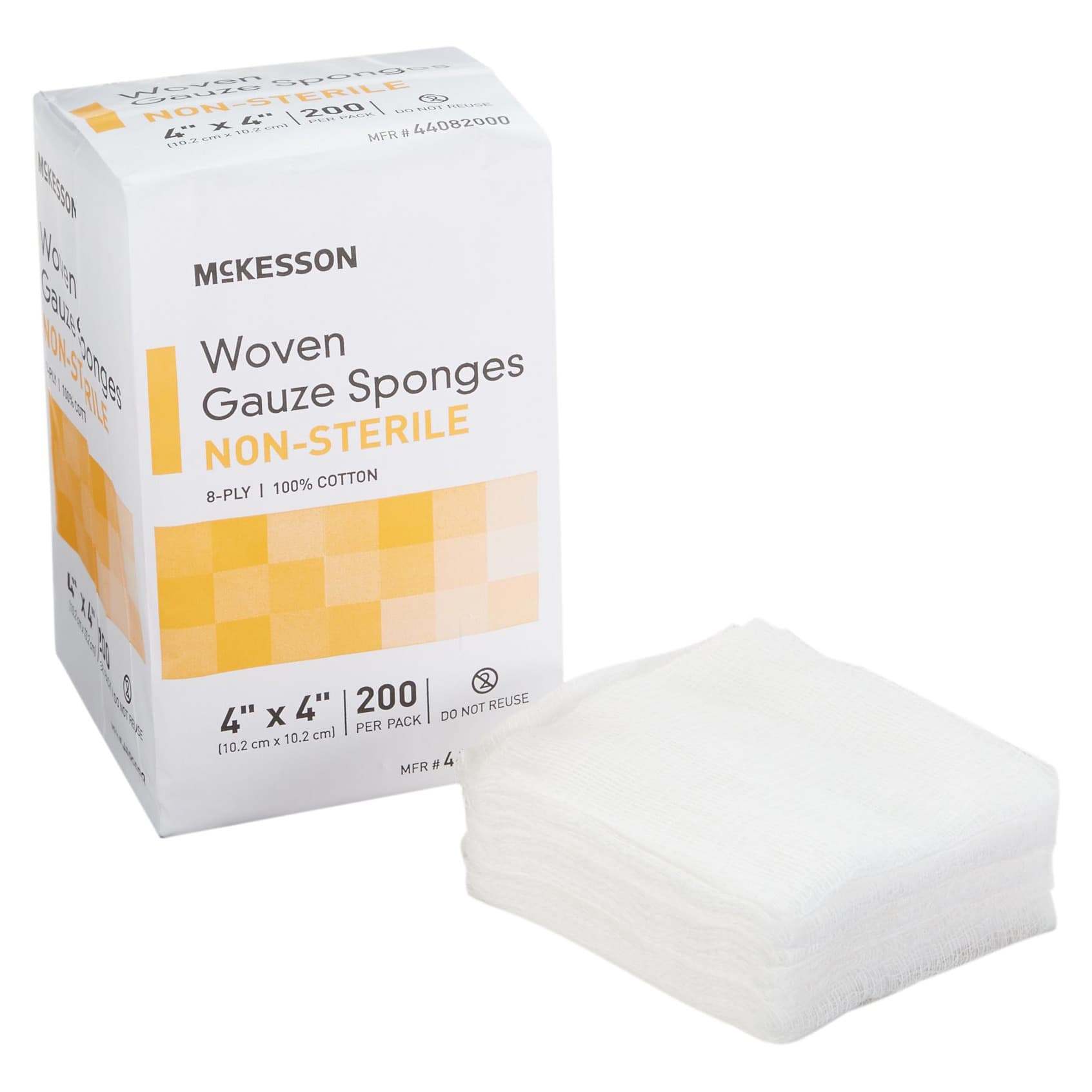McKesson Cotton Gauze Sponges, 8-Ply, 4 x 4 Inch - Case of 4000 - Image 1