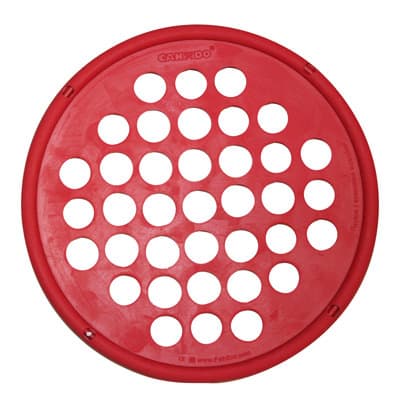 CanDo Hand Exercise Web, Low Powder, 7 Inch Diameter, Light, Red, Latex - Image 1