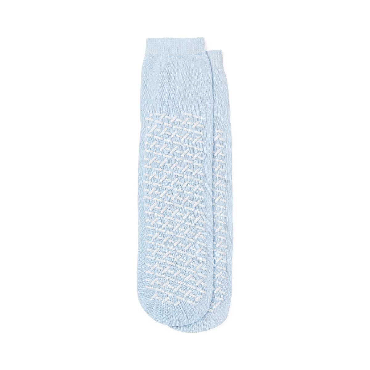 Medline Single-Tread Patient Slippers, Blue, One Size Fits Most - Pair - Image 1