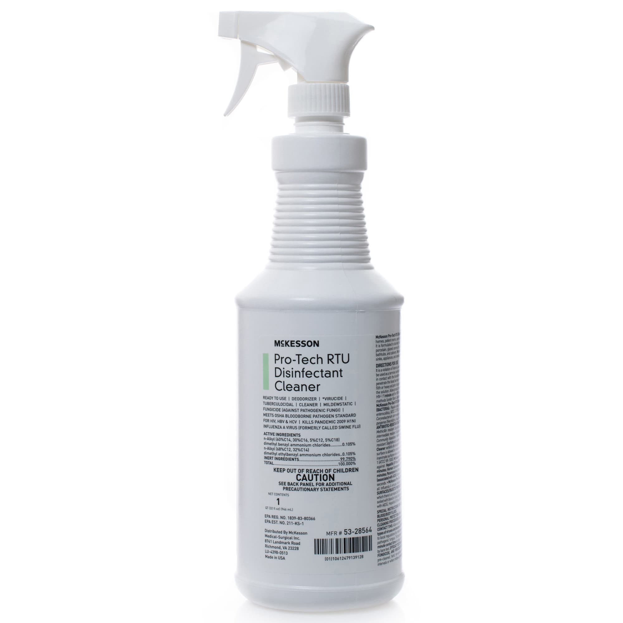 McKesson Pro-Tech Surface Disinfectant Cleaner, 32 oz. - Case of 12 - Image 1