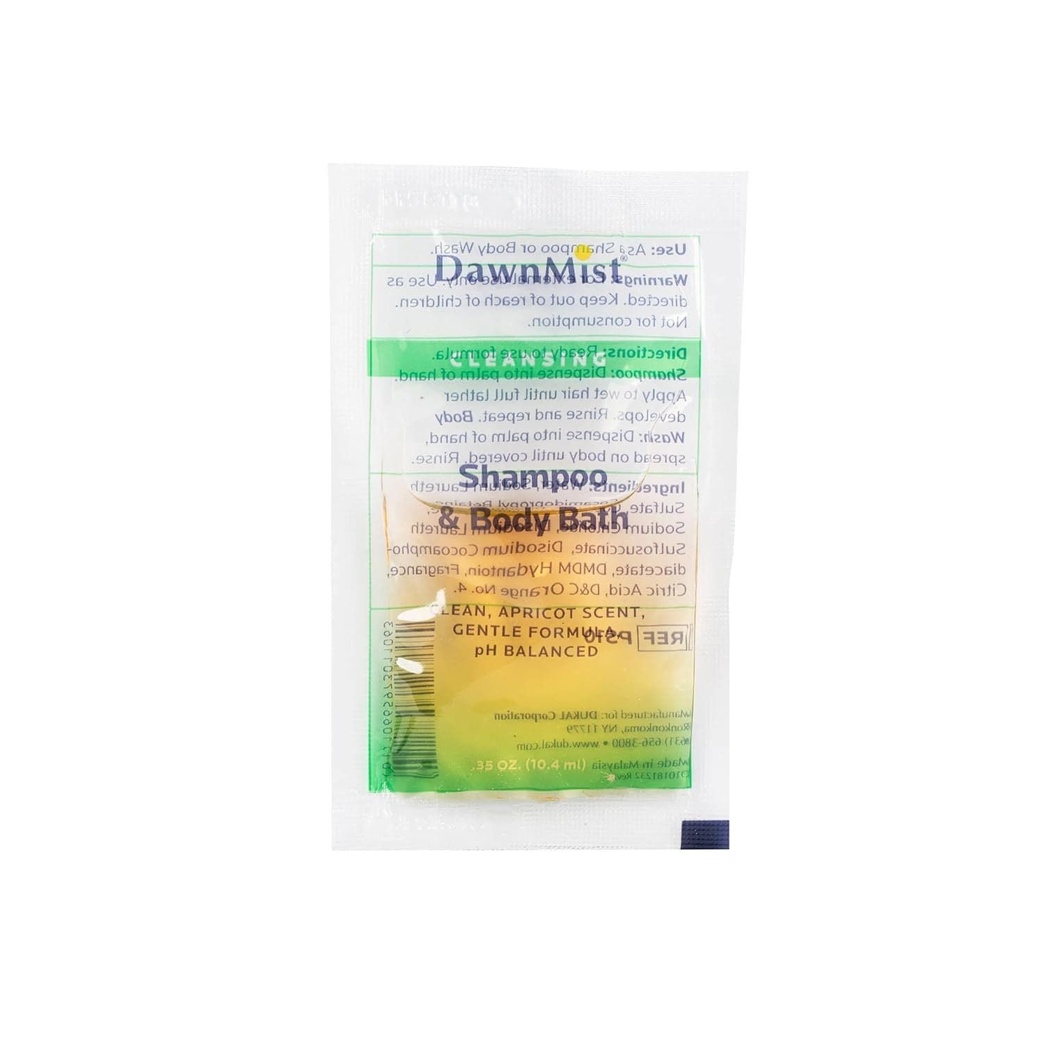 DawnMist Shampoo and Body Wash 0.35 oz. Individual Packet - Case of 1000 - Image 1