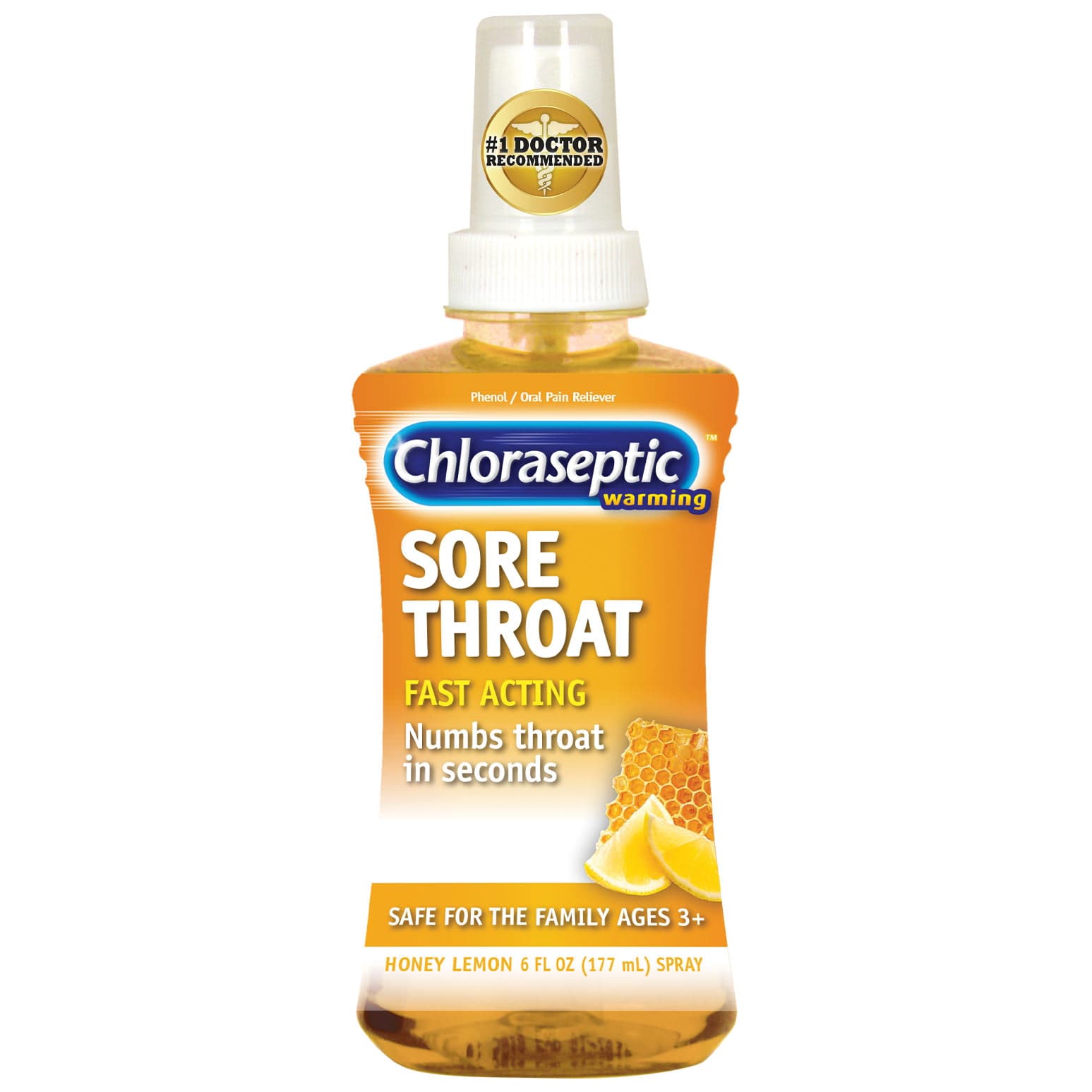 Chloraseptic Sore Throat Warming Honey Lemon Spray, 6 oz - Each - Image 1