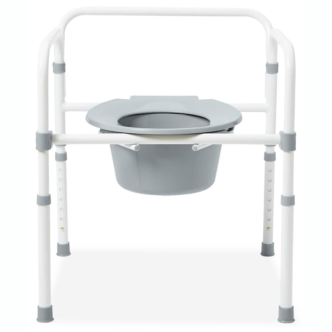 Medline Economy Elongated Steel 3-in-1 Folding Bedside Commode - Image 3