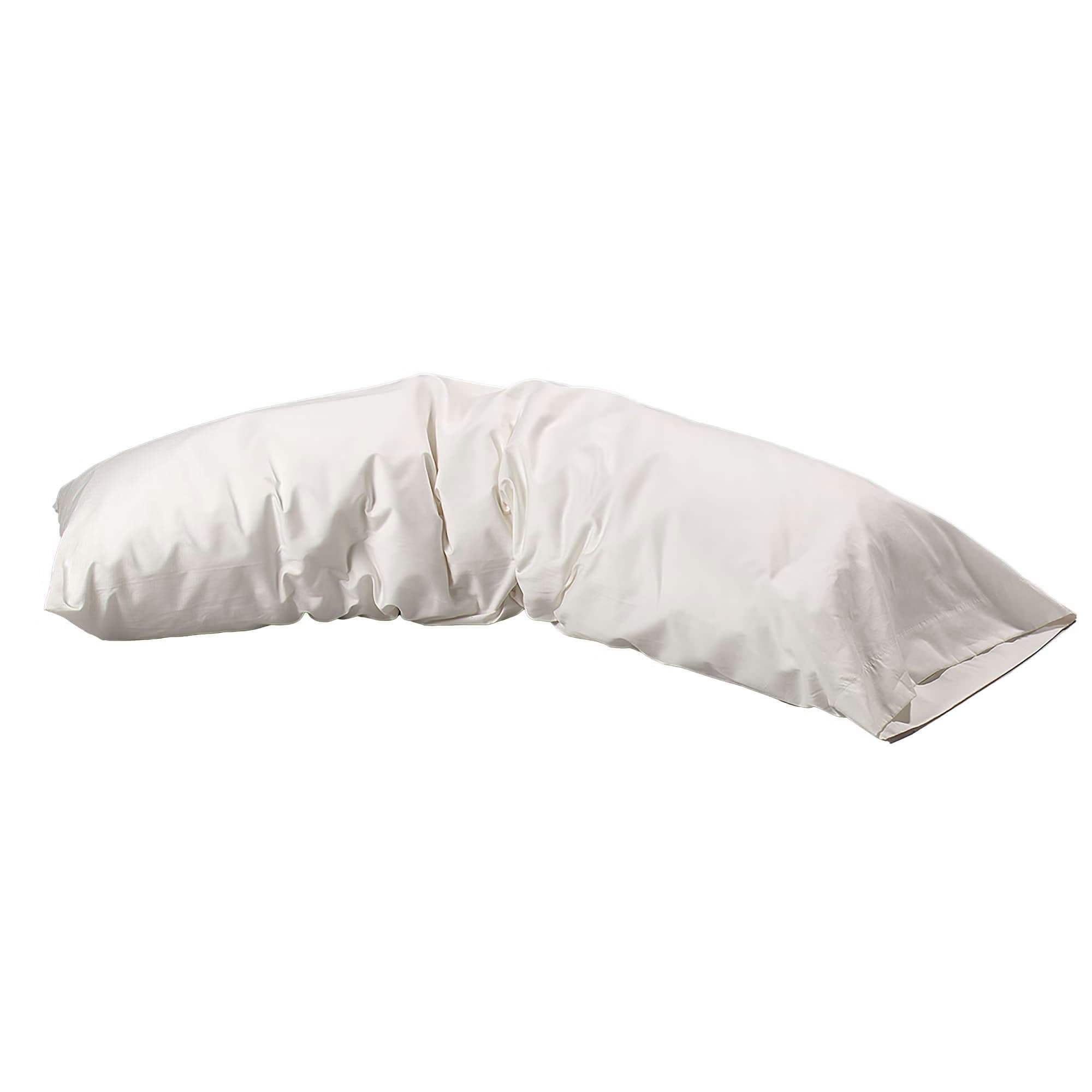 Hermell Body Support Pillow with Cover, 52" x 16", White - Image 2