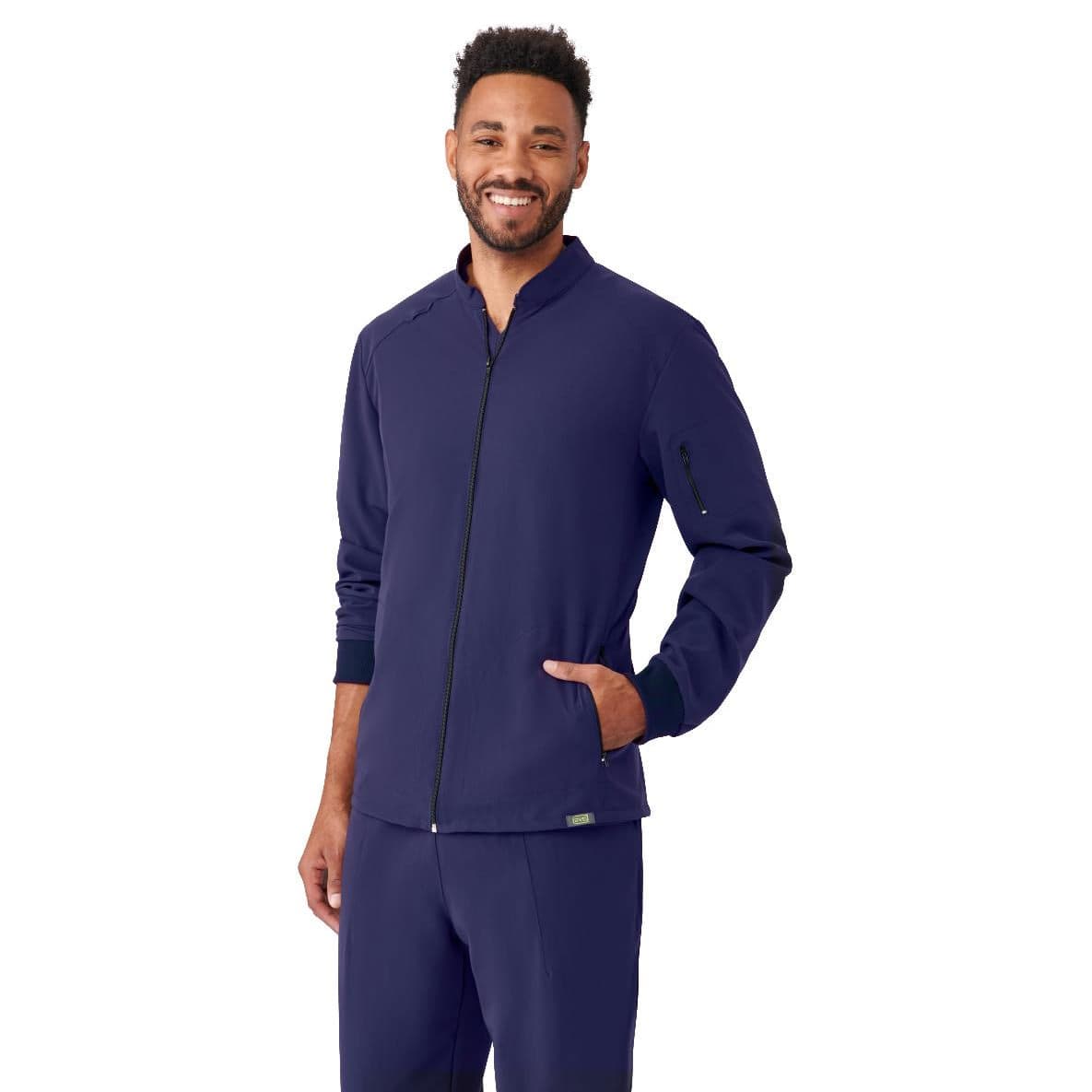 Medline Crosby AVE Men's 3-Pocket Athletic Scrub Jacket - Image 3