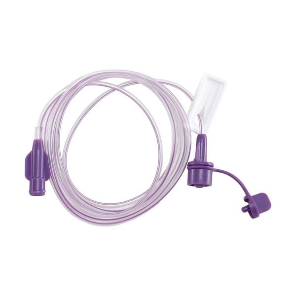 NeoConnect ENFit Extension Set with Slide Tubing Clamp, 60 Inch, Purple - Package of 50 - Image 1
