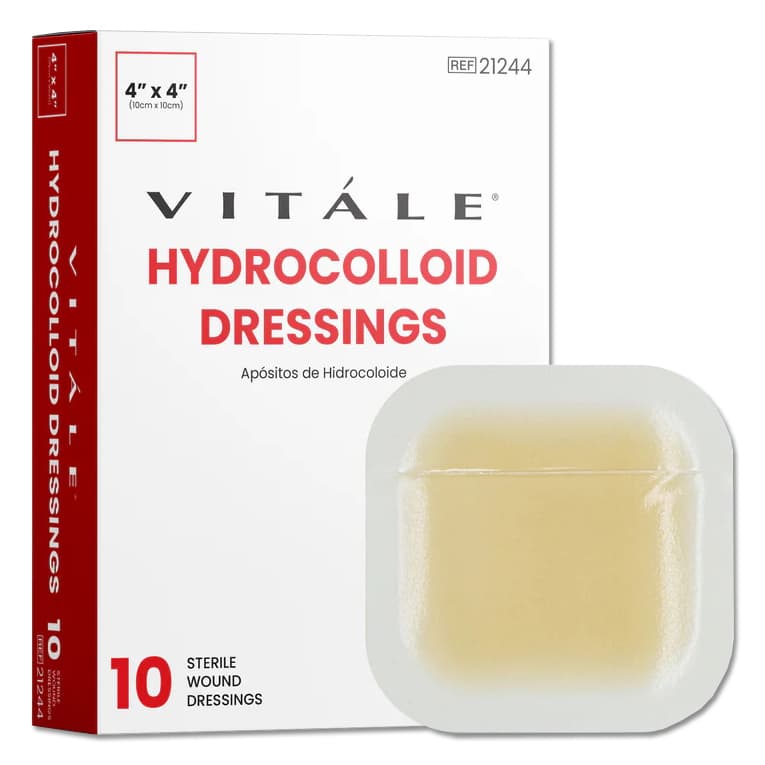 Vitale Hydrocolloid Dressing, 4" x 4" - Box of 10 - Image 1