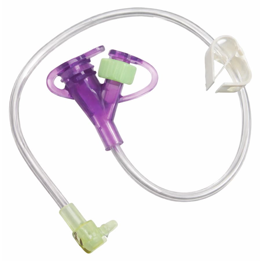 AMT G-JET Gastric Extension Set with Purple Hybrid Y-Port - Image 1