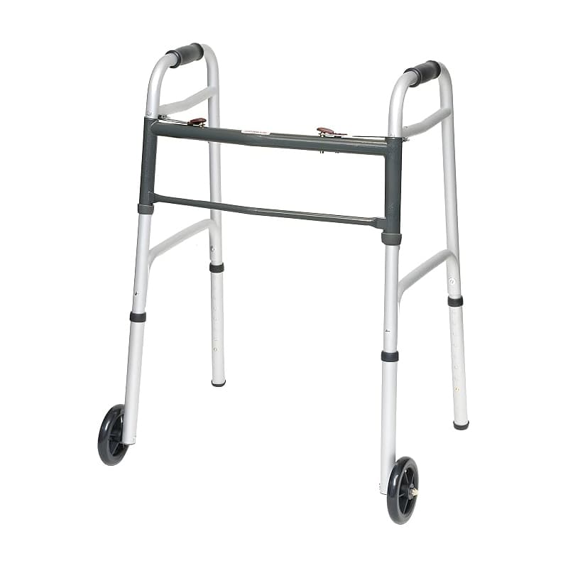 Lumex everyday dual release walker with 5" wheels, adult