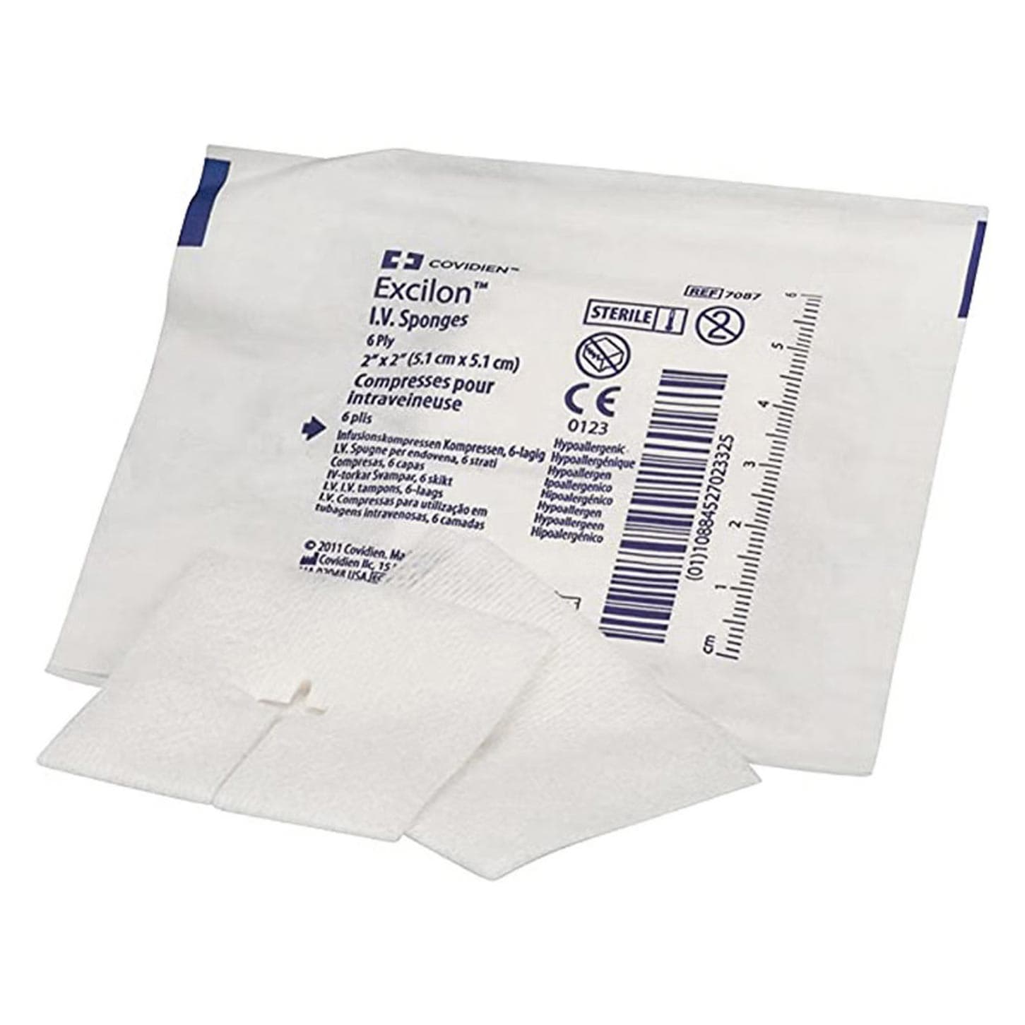 Excilon Nonwoven 6 Ply I.V. Sponge, 2 X 2 Inch - Each - Image 1