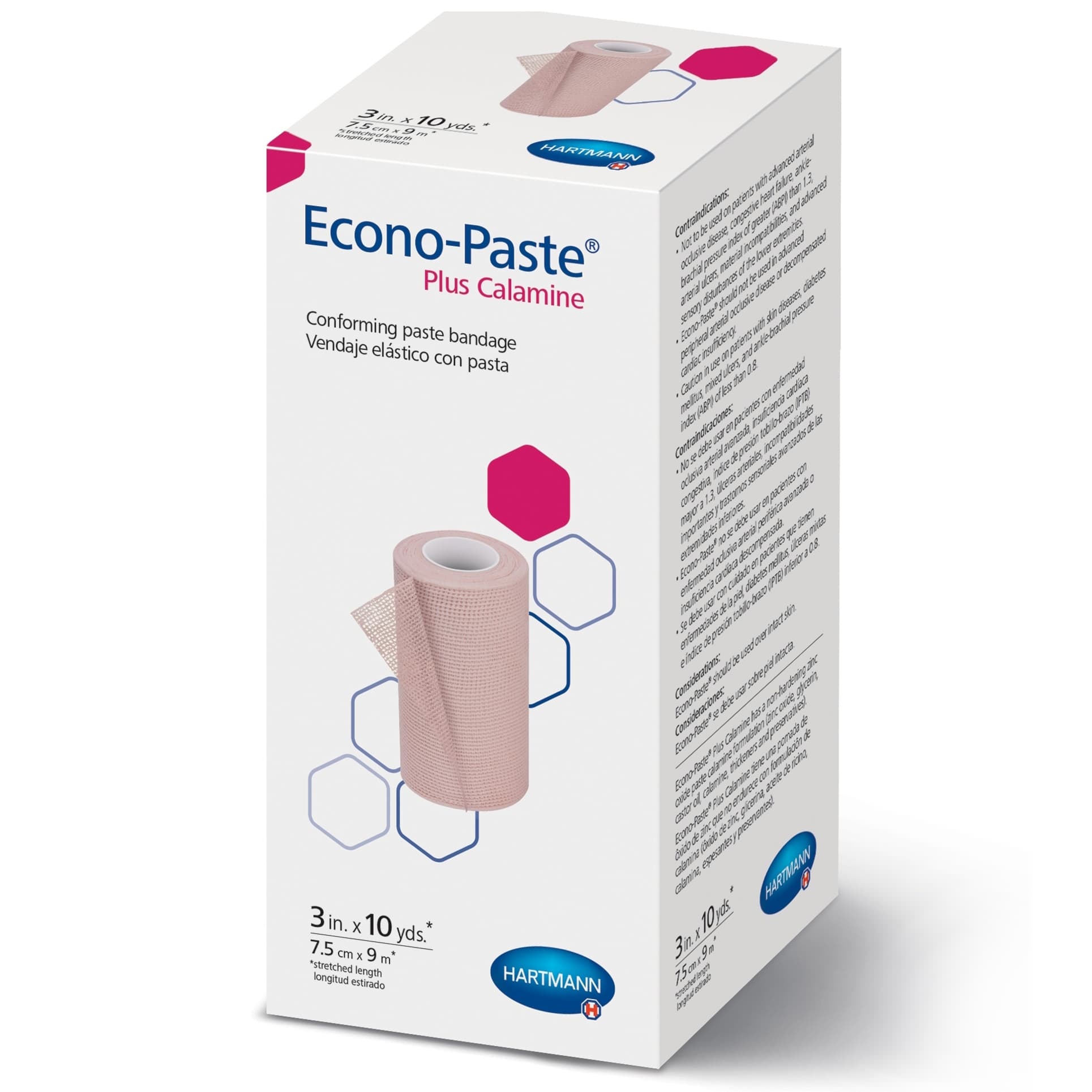 Econo-Paste Plus Unna Boot Bandage, 3 Inch x 10 Yard - Case of 12 - Image 1