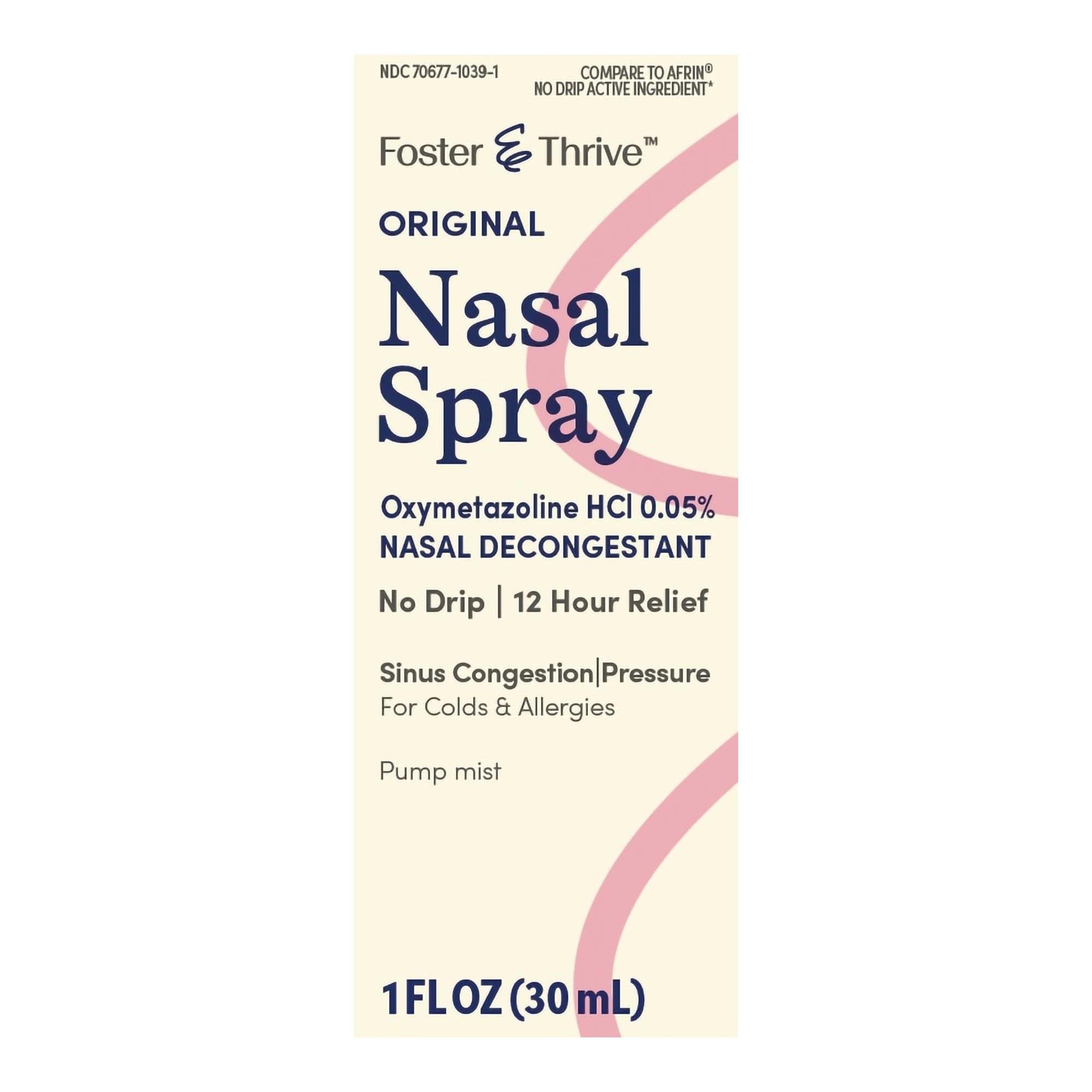 Foster and Thrive Oxymetazoline 0.05% Saline Nasal Spray, 1 oz - Each - Image 1