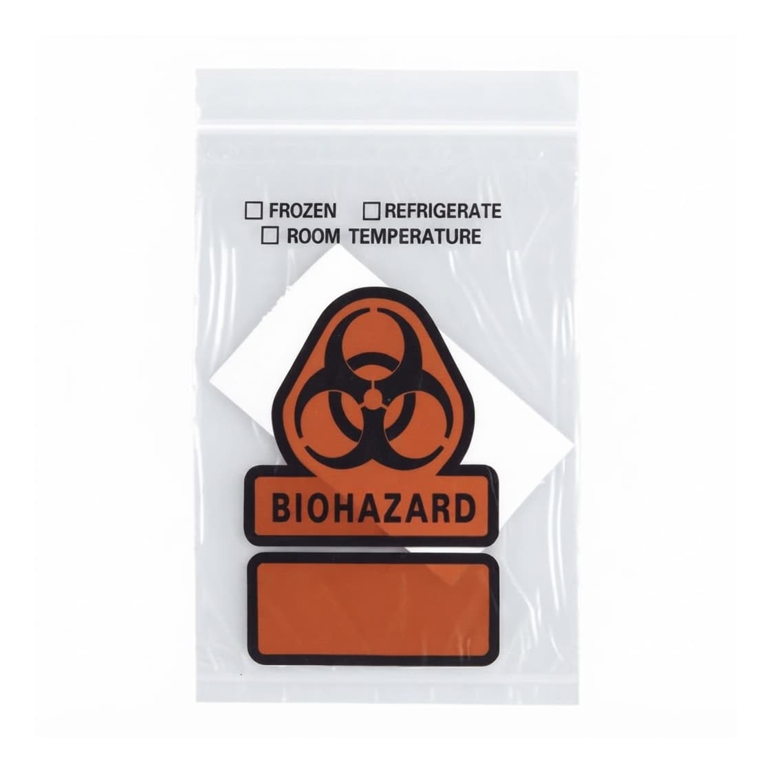 RD Plastics Specimen Transport Bag with Document Pouch and Absorbent Pad, 6 x 9 Inch - Case of 500 - Image 1