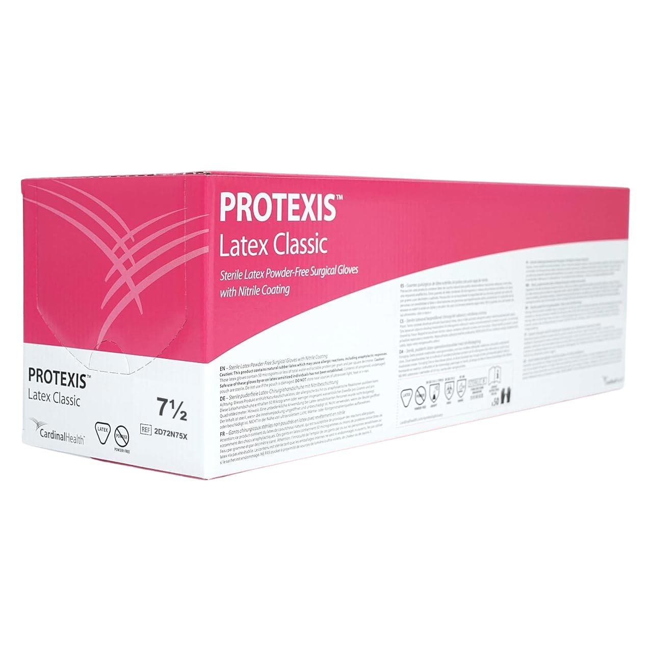 Protexis Latex Classic Surgical Gloves with Nitrile Coating, 9.8 mil, Size 7.5 - Box of 50 - Image 1