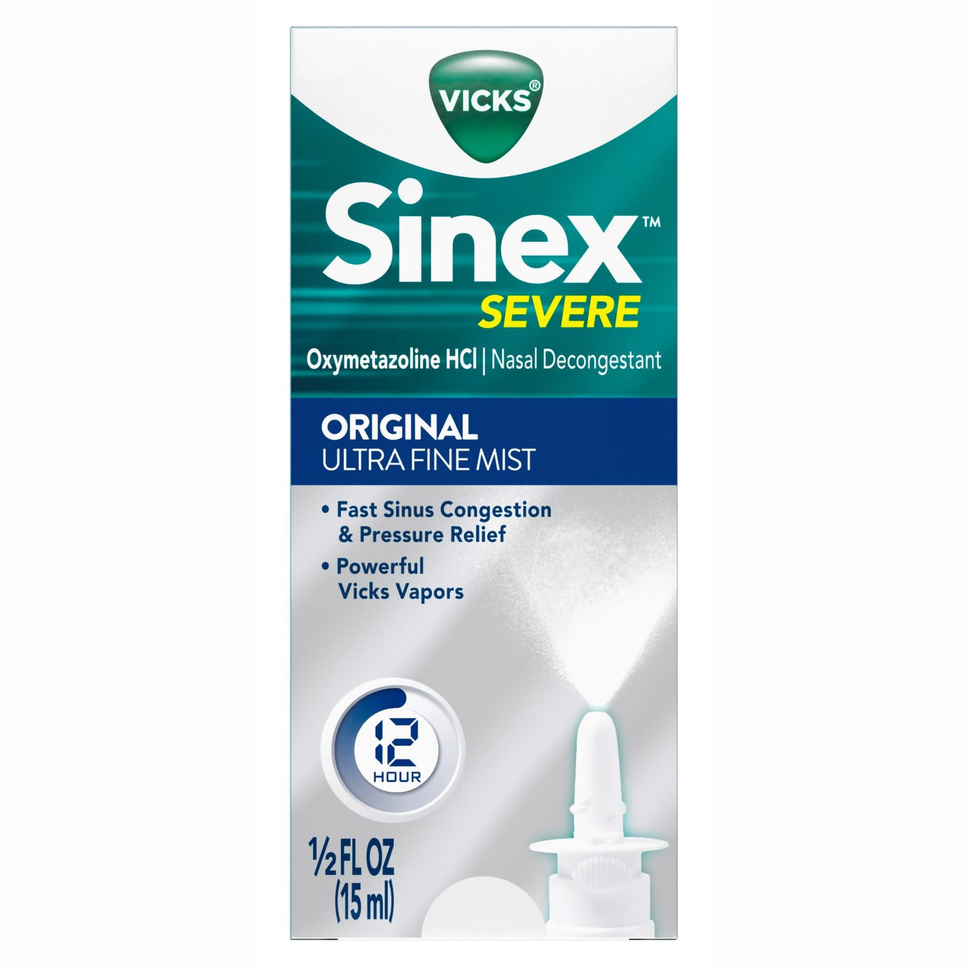 Vicks Sinex Nasal Decongestant 0.05% Nasal Spray, 0.5 oz - Each - Image 2