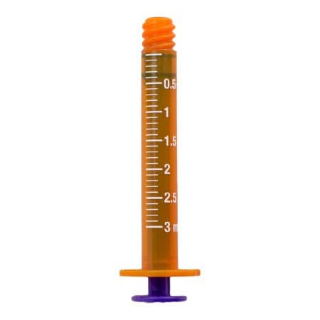Vesco Oral Medication Syringe, Amber Barrel, 3 ml - Each - Image 1