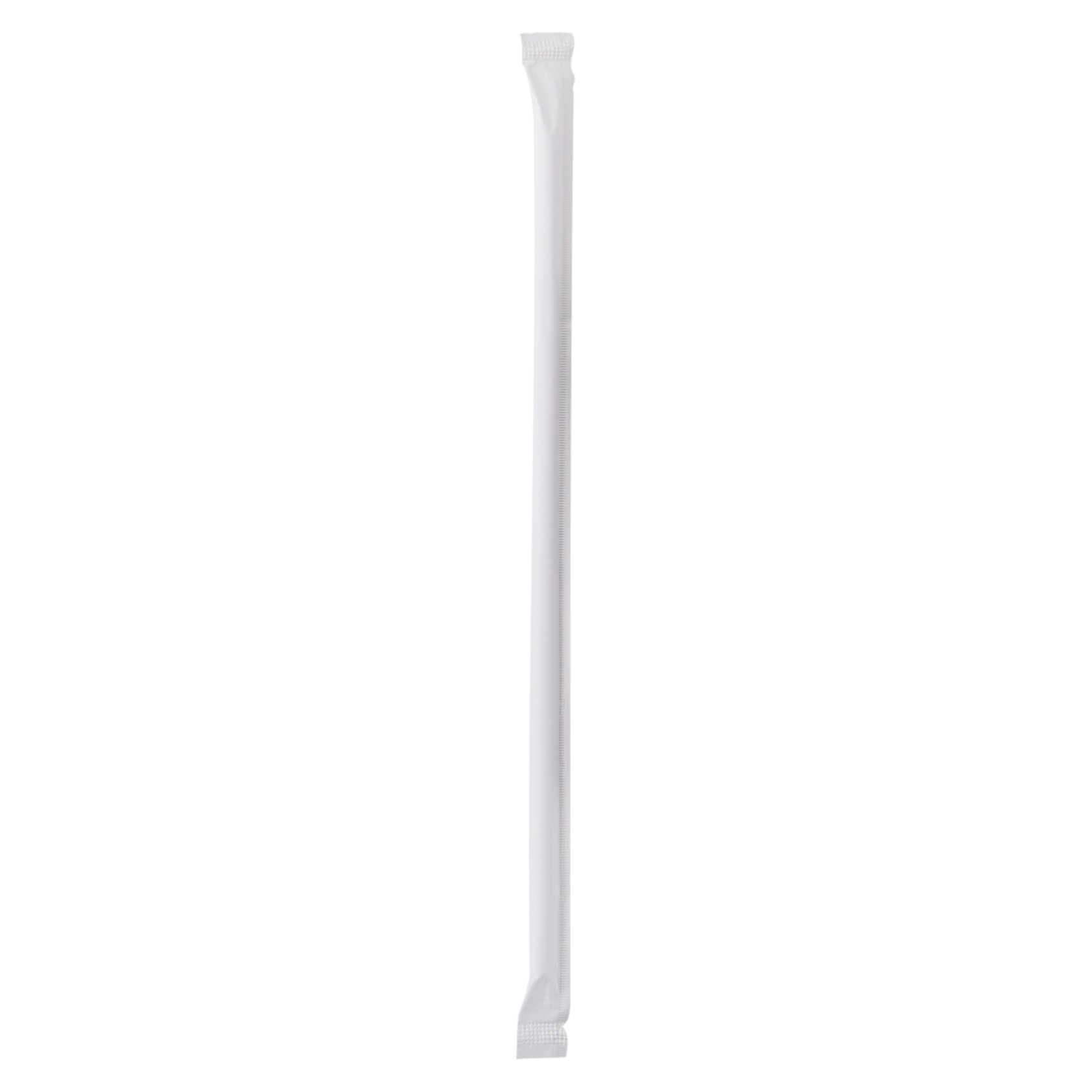 McKesson Flexible Drinking Straw White Individually Wrapped Disposable - Image 3
