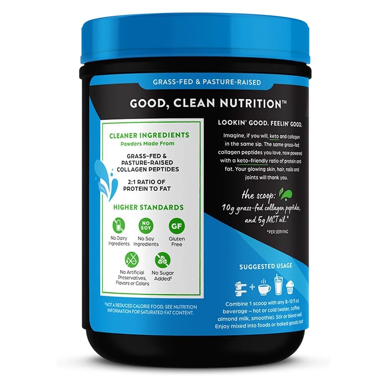 Orgain Keto Collagen Powder, Chocolate, 14.1 oz - Image 2