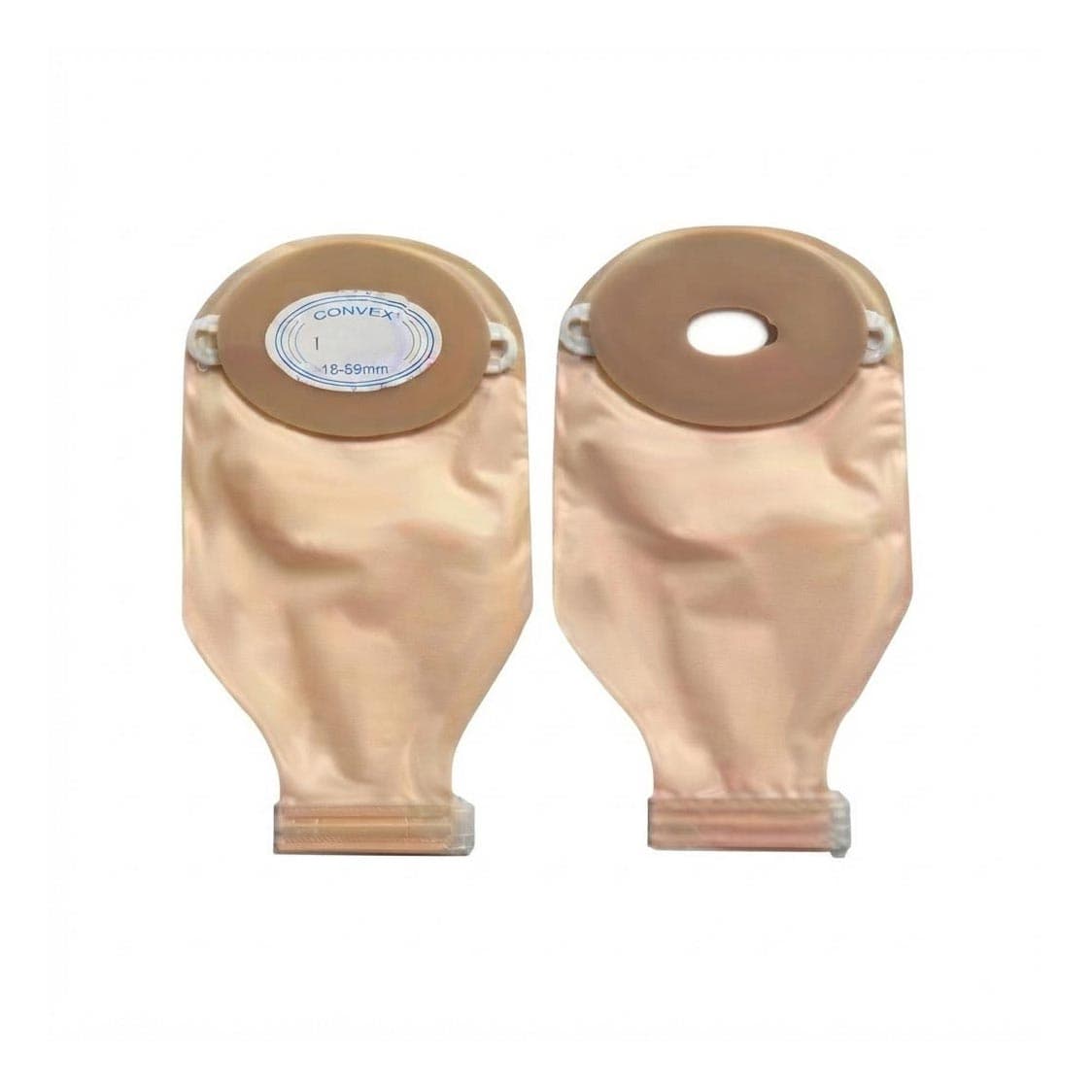 Nu-Hope Nu-Flex Round Adult Drainable Pouch, 1-1/2 to 1-3/4 Inch - Box of 10 - Image 1