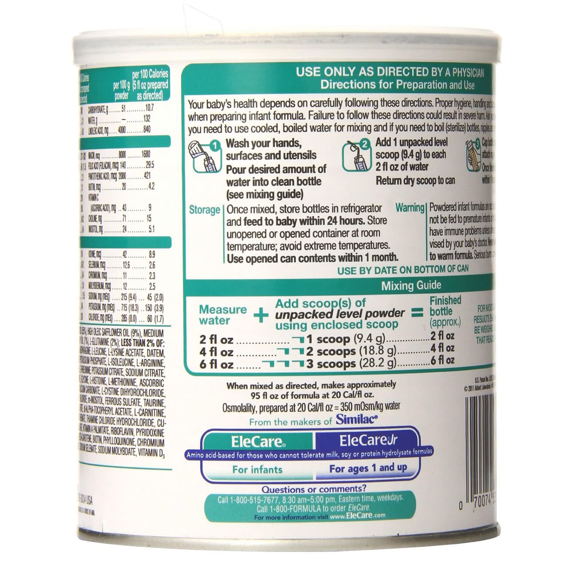 EleCare Infant Formula with Iron, Powder - Image 2