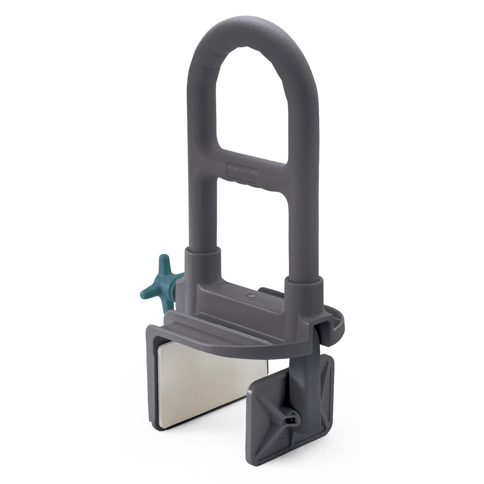 Medline Deluxe Bathtub Grab Bar with Microban, Gray - Image 1