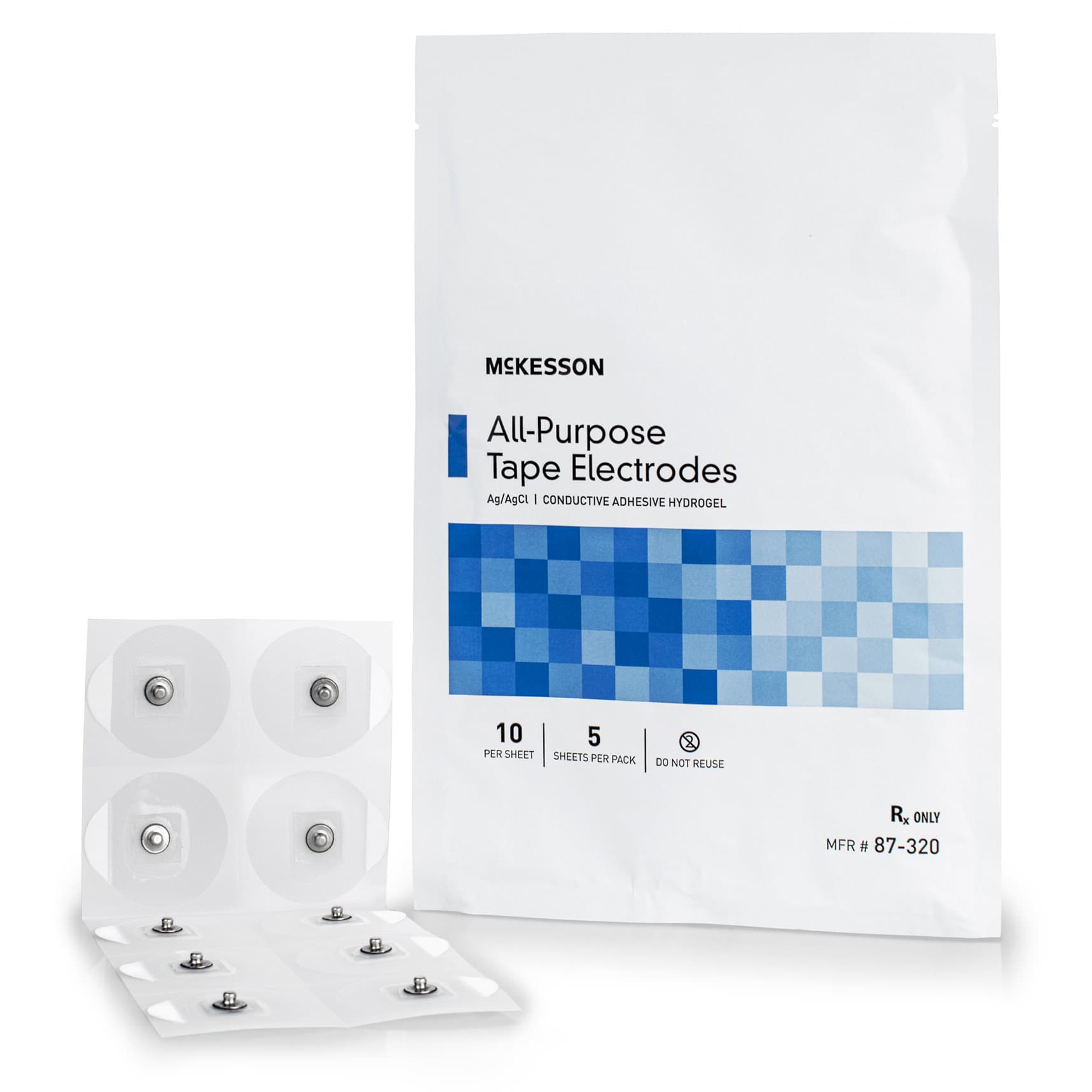 McKesson ECG Monitoring Electrode Tape Backing 1-3/4 Inch Conductive Adhesive Gel Round