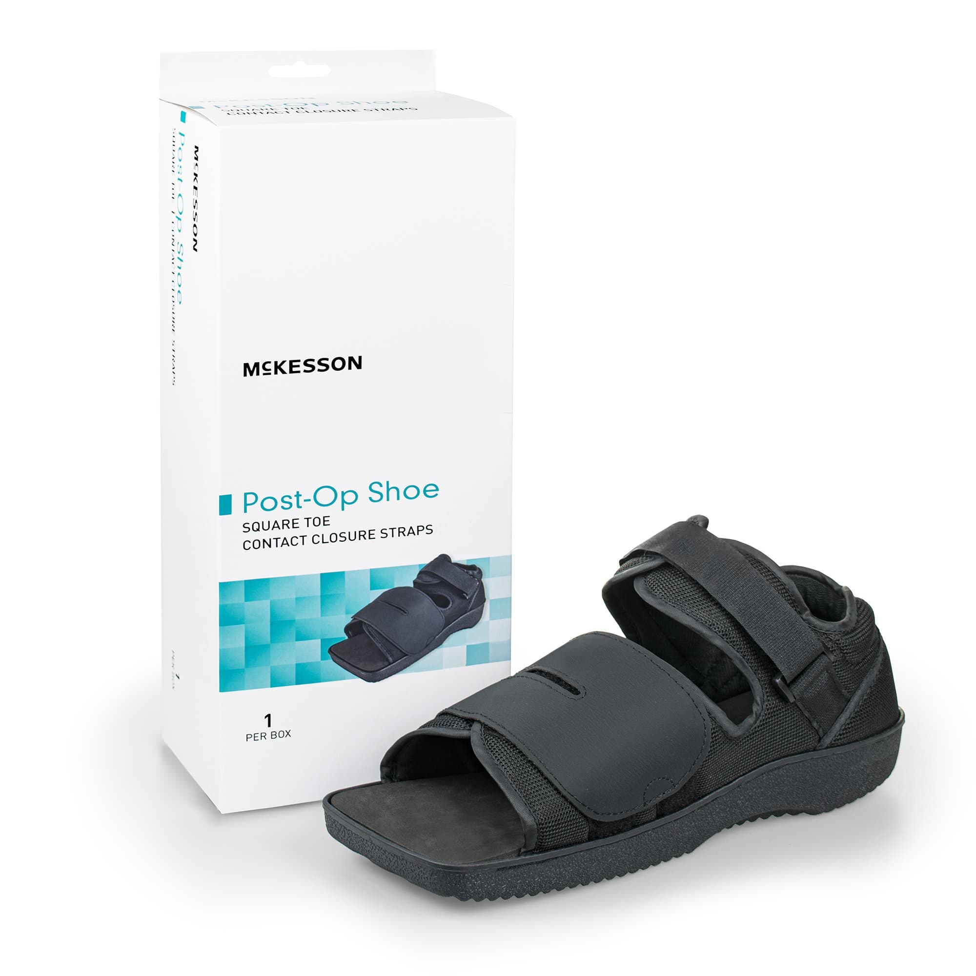 McKesson Black Post-Op Shoe, Medium - Image 1
