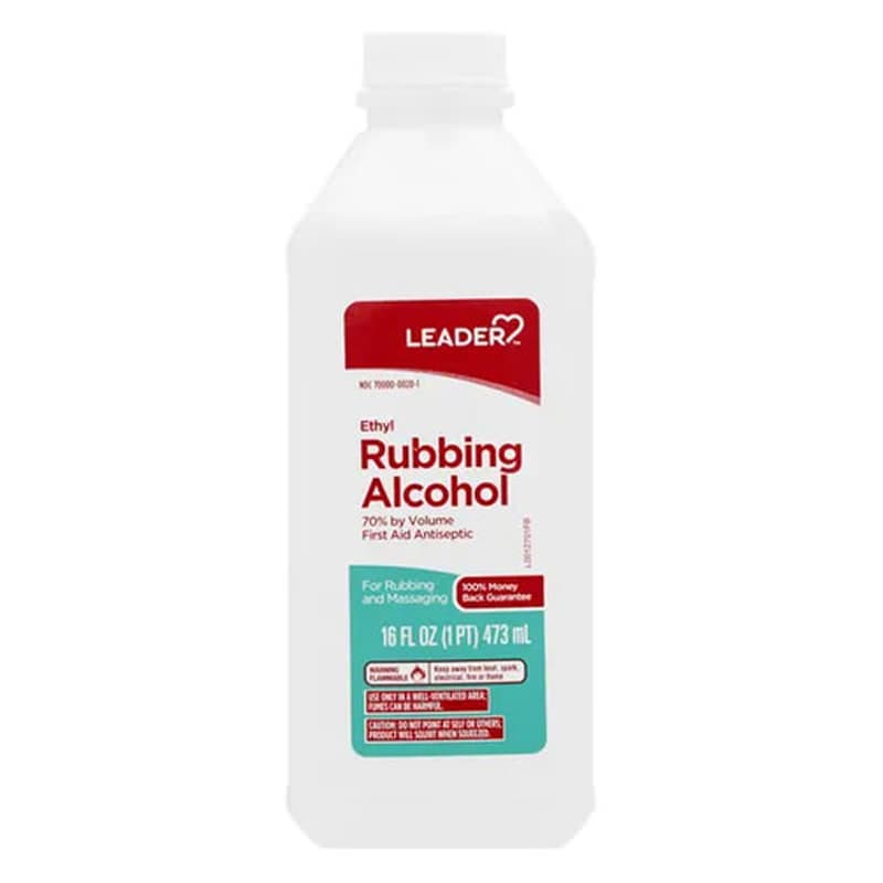 Leader Ethyl Alcohol 70%, 16 oz - Each
