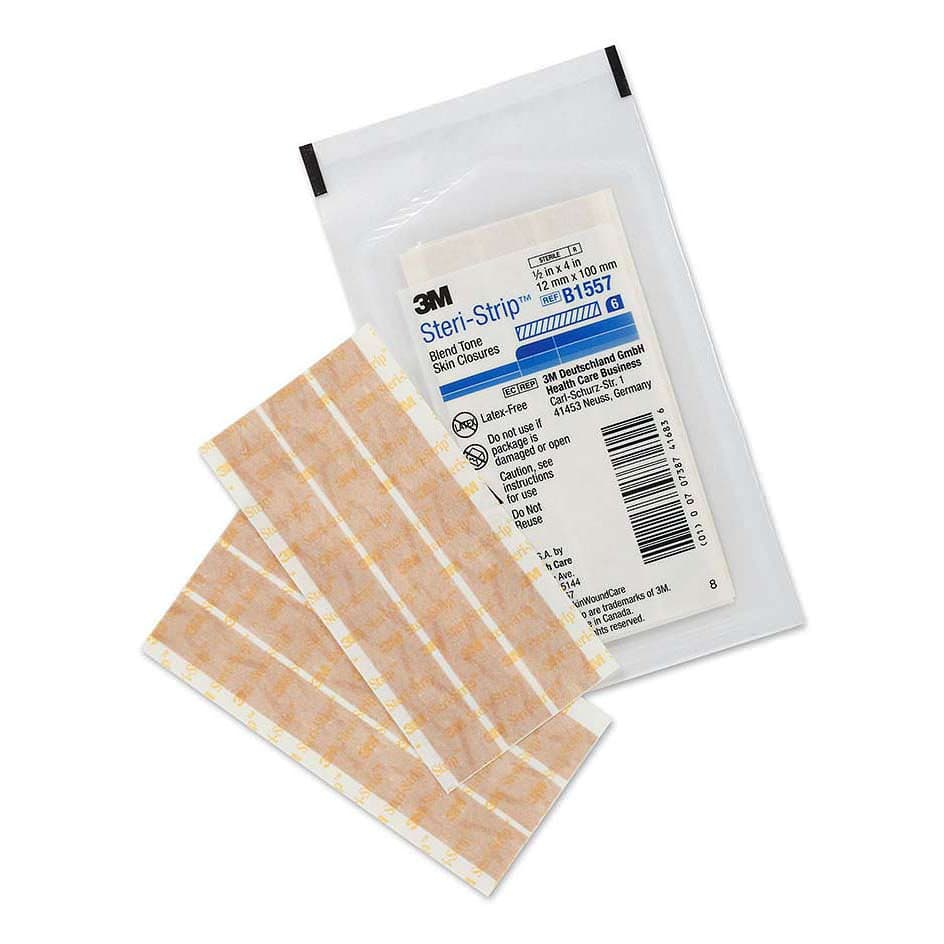 3M Steri-Strip Blend Tone Skin Closure Strip, 1/2" x 4" - Each - Image 1