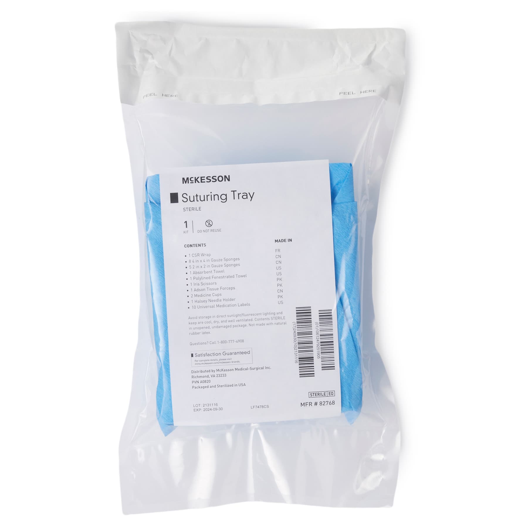 McKesson Suture Tray Sterile - Each - Image 1