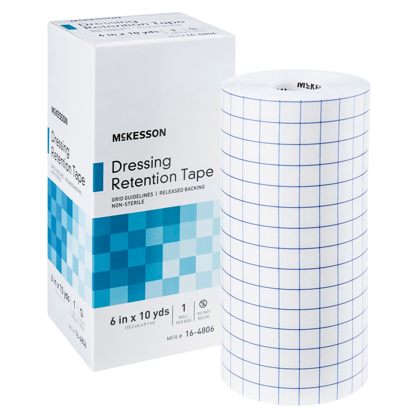 McKesson Dressing Retention Tape with Liner White NonSterile, 6 Inch x 10 Yard - Box of 1 - Image 1