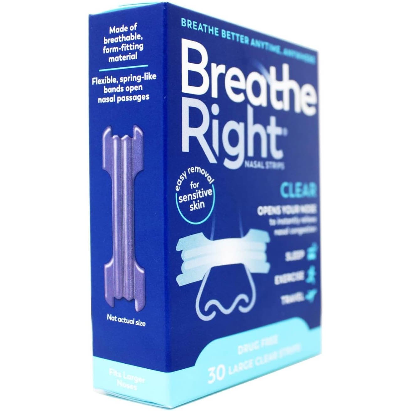 Breathe Right, Clear Strips, Large, 30 Count - Each - Image 3
