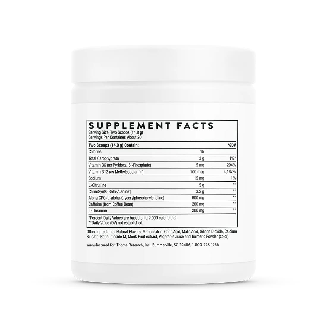 Thorne Advanced Pre-Workout, Lemon Berry - Each - Image 3