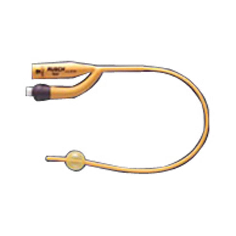 Rusch Gold Pediatric Siliconized Coated 2-way Foley Catheter, 10 Fr 12" - Each - Image 1