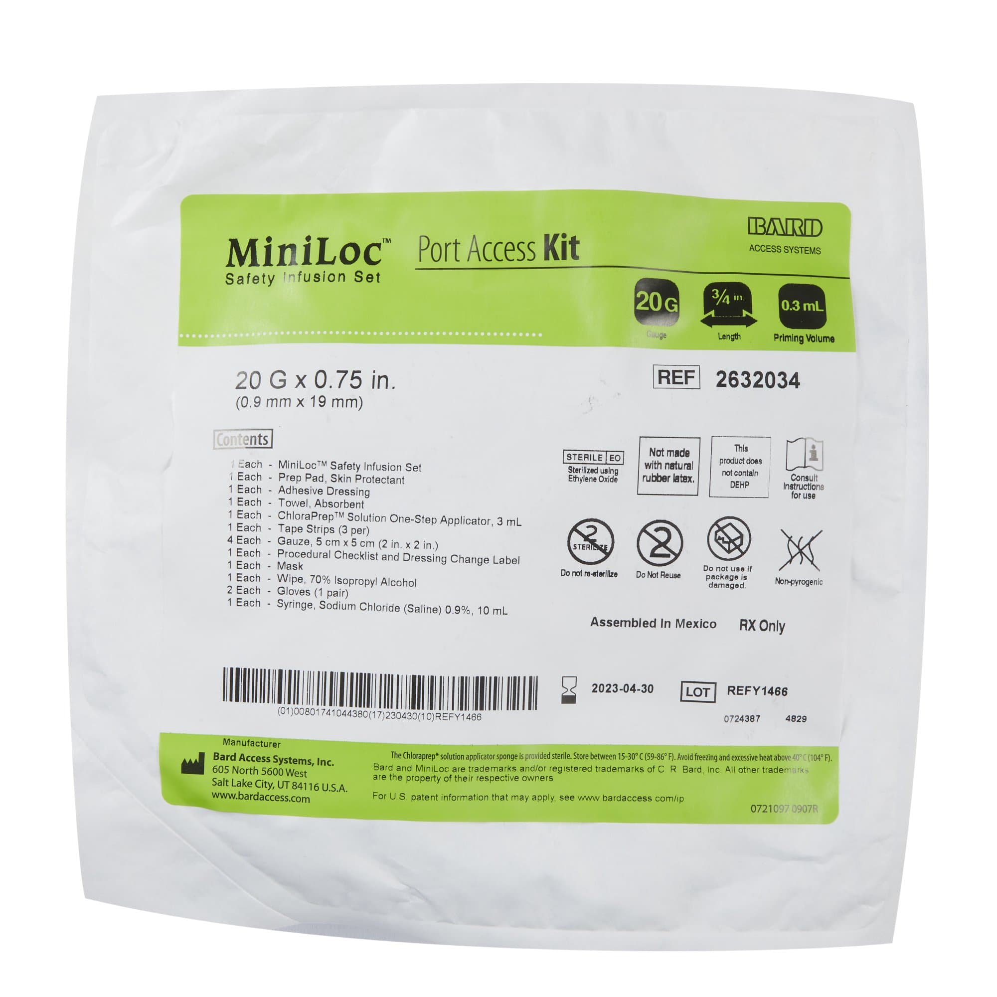 MiniLoc Safety Infusion Set, Port Access Kit - Image 2