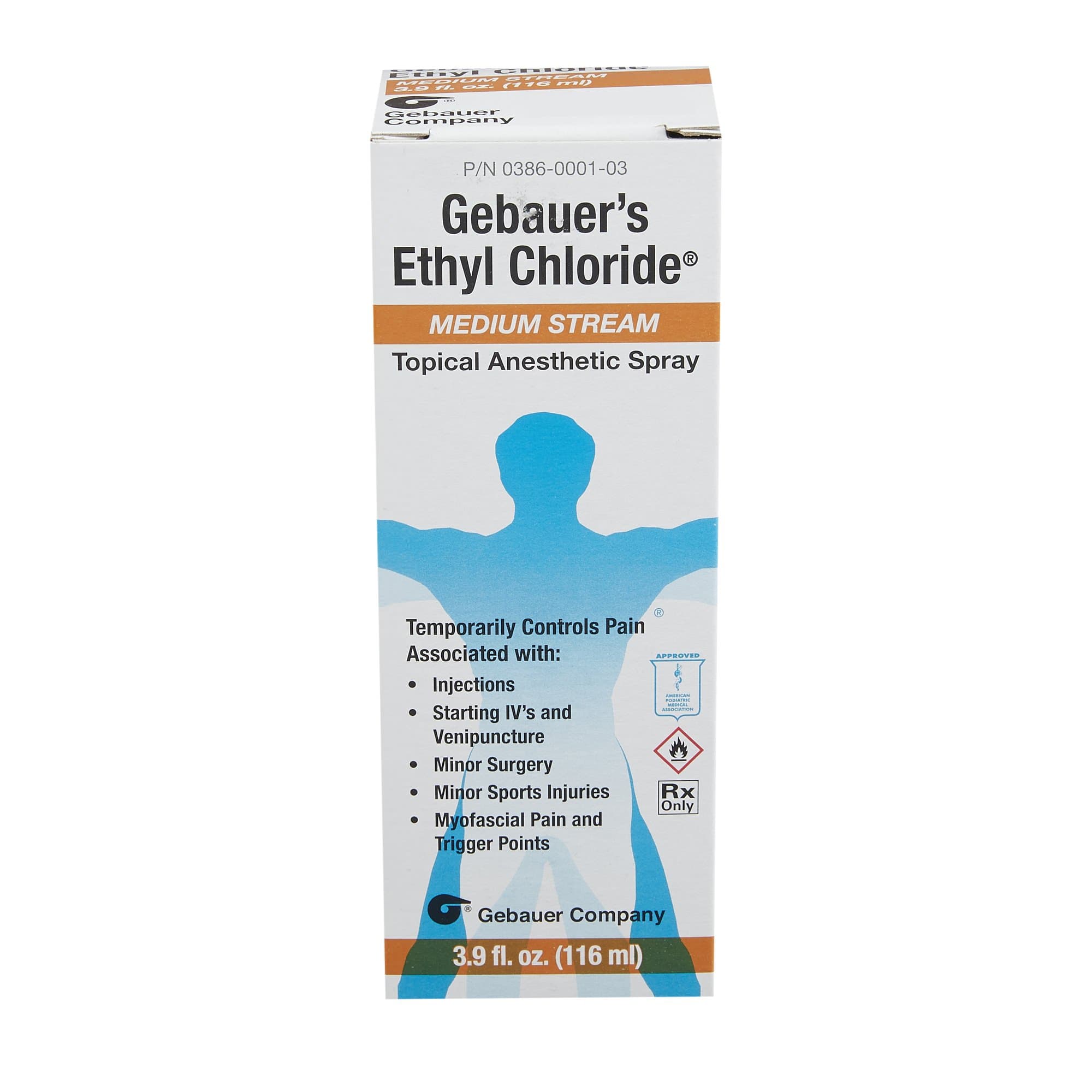 Gebauer's Ethyl Chloride Medium Stream Topical Anesthetic Spray - Image 2