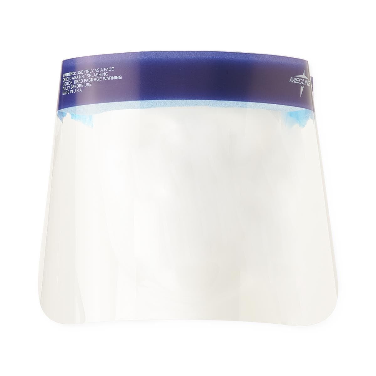 Medline Full Length Disposable Face Shields with Foam Top and Elastic Band, 7.5 Inch - Image 2