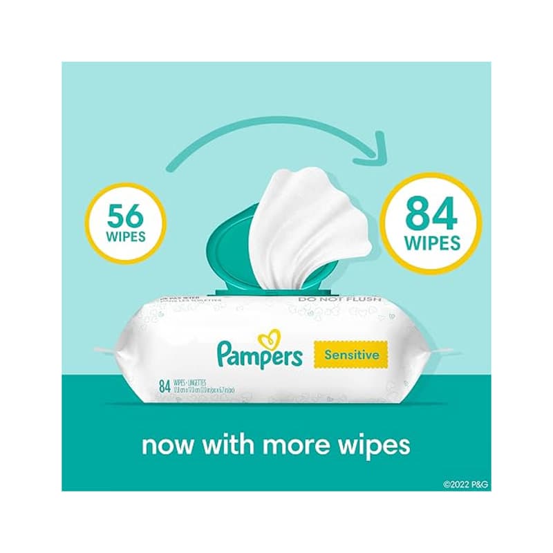 Pampers Sensitive Baby Wipes, 2x - Image 2