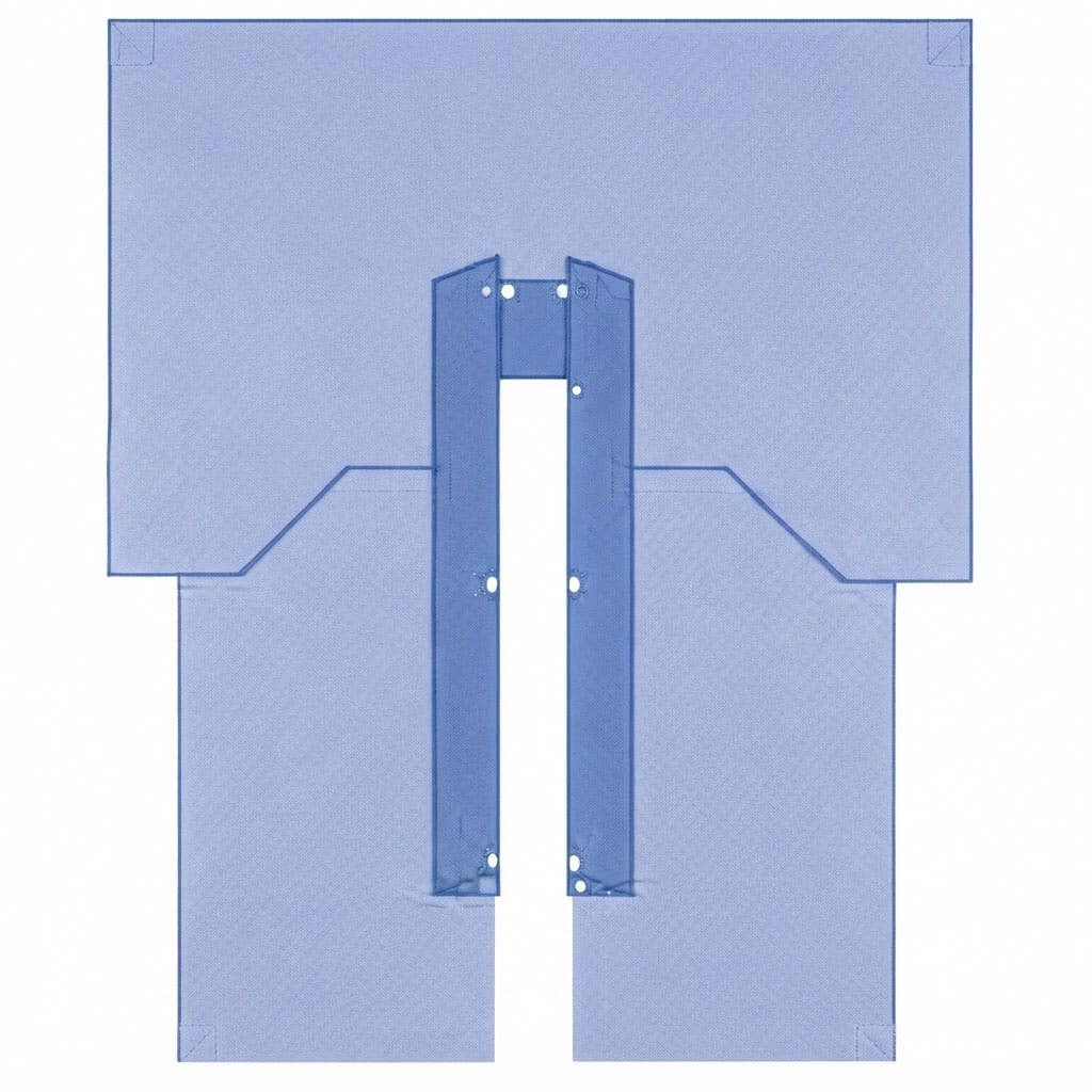 Medline Sterile CVMax Cardiovascular Split Surgical Drape with Adhesive