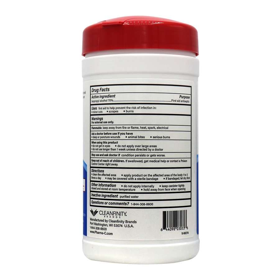 Pharma-C-Wipes 70% Isopropyl Antiseptic Skin Wipe - Image 2