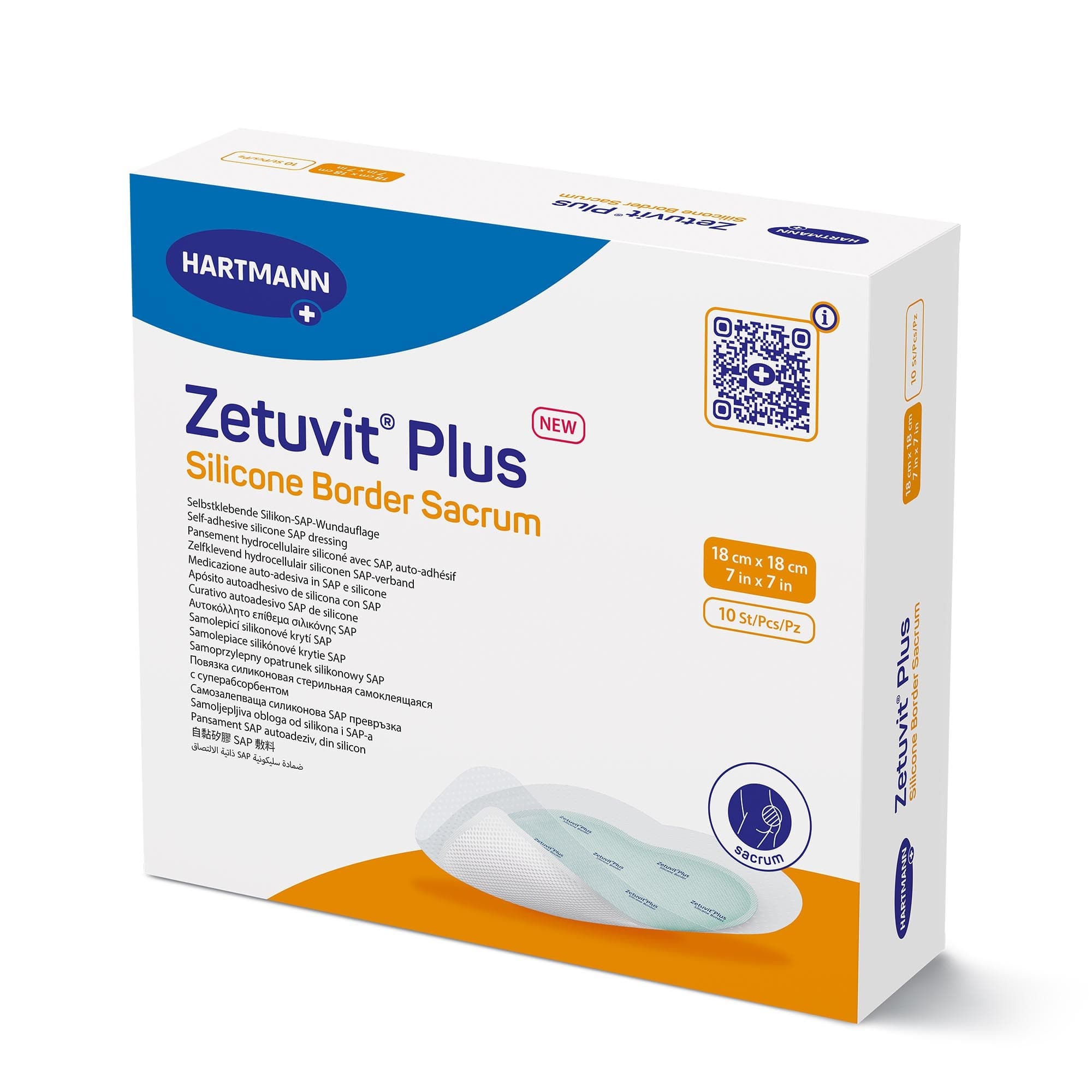 Zetuvit Plus Sacral Silicone Border Super Absorbent Dressing - Image 2