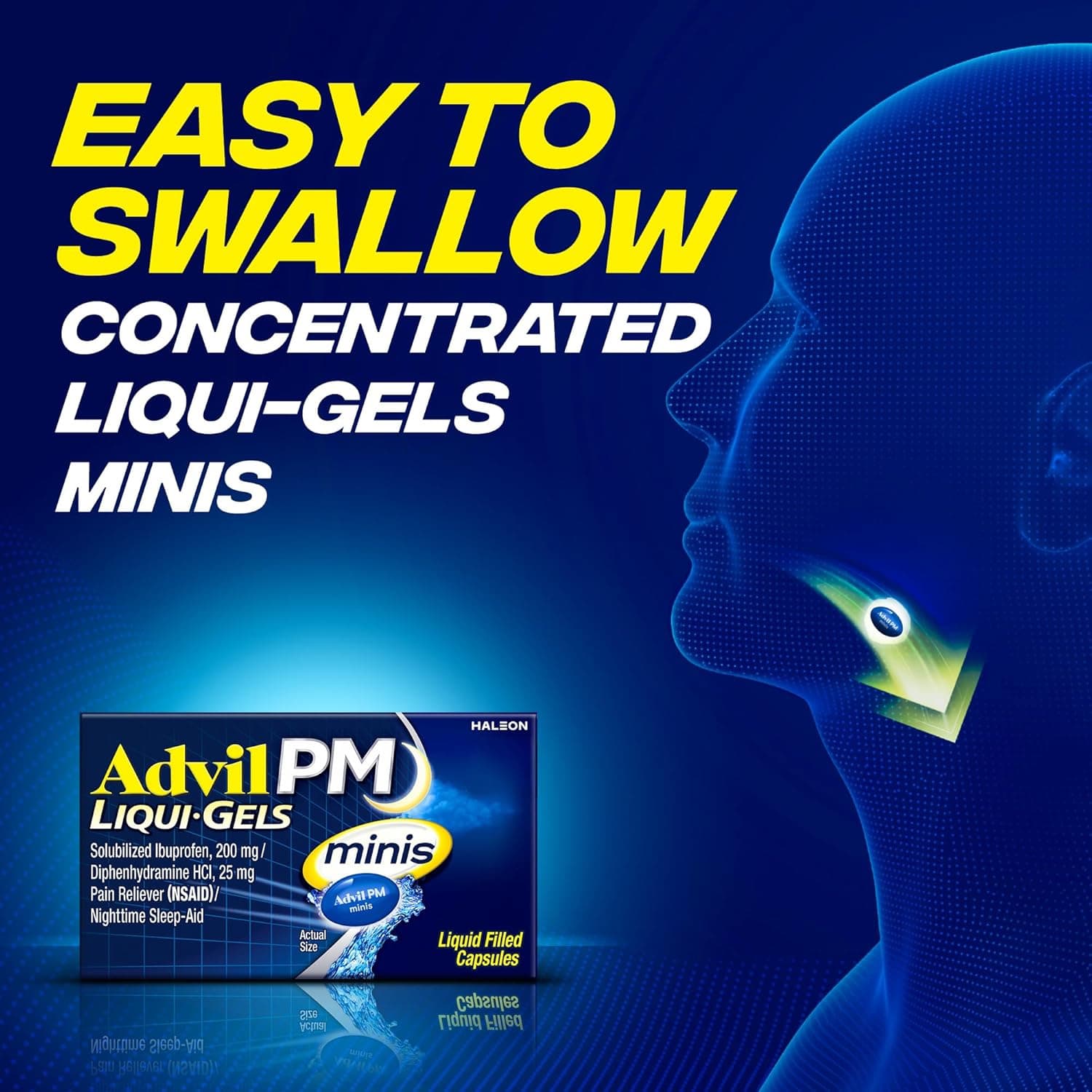Advil PM Liqui-Gels Minis, Liquid Filled Capsules - Pack of 80 - Image 2
