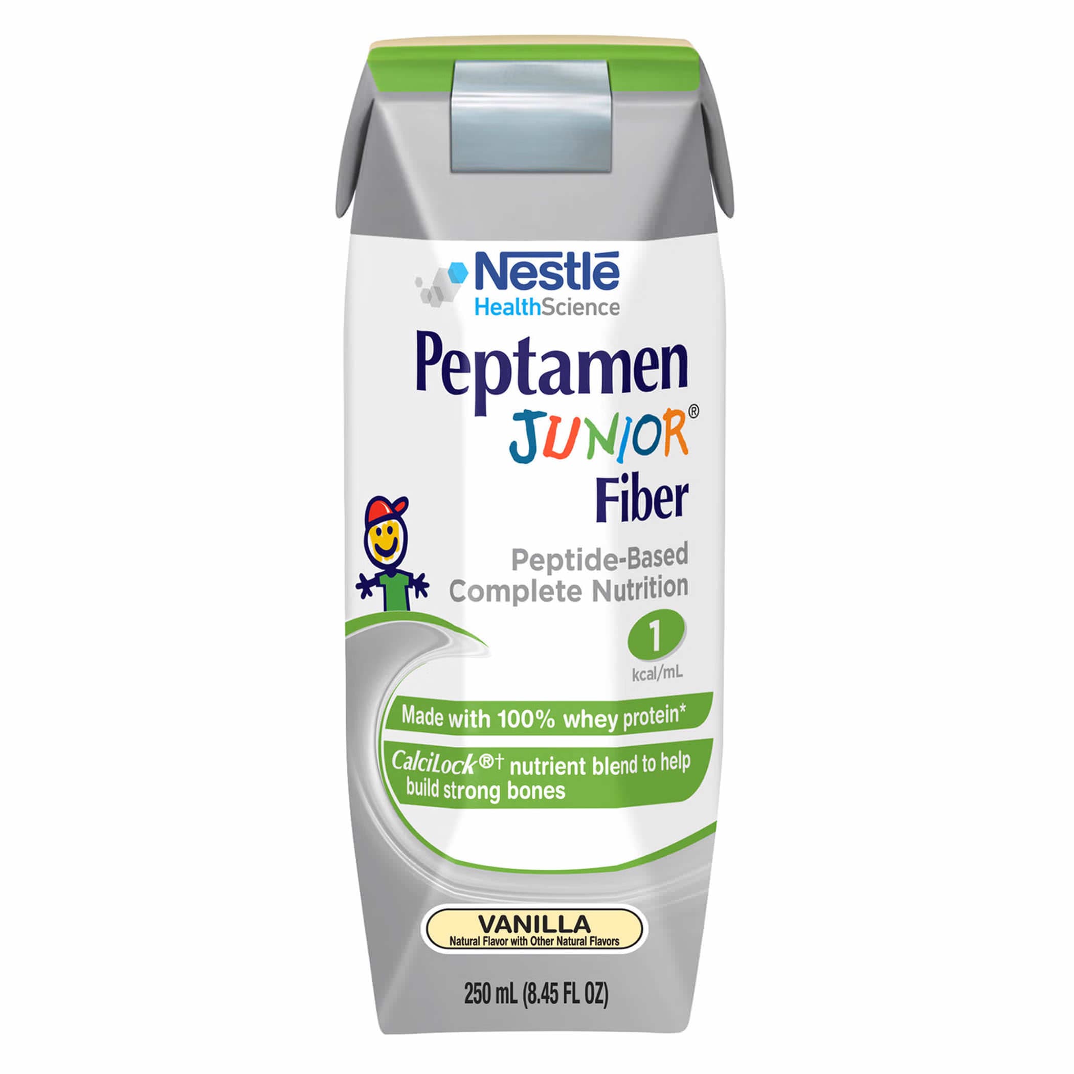 Peptamen Junior 1.0 Peptide Based Pediatric Formula with Fiber, Vanilla, 8.45 oz - Each - Image 1