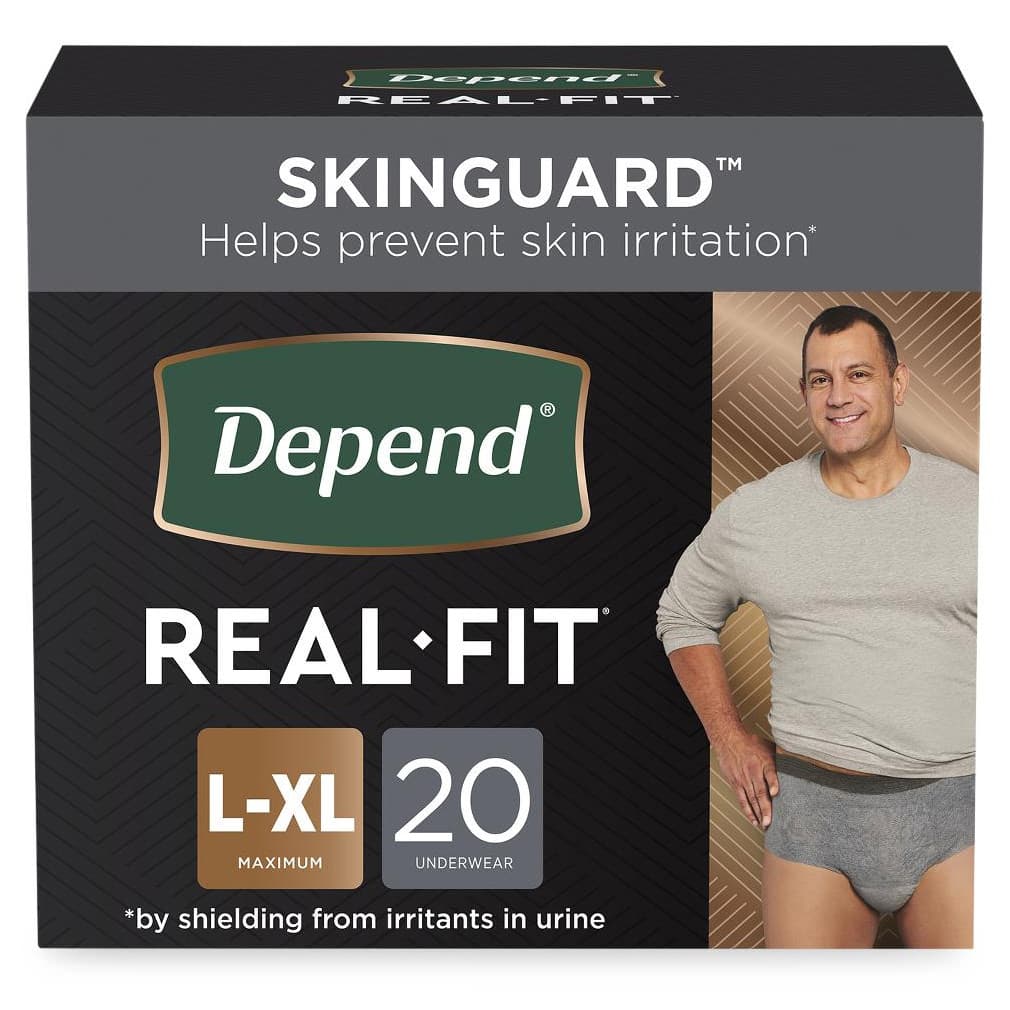 Depend Real Fit Underwear for Men, Large Extra Large